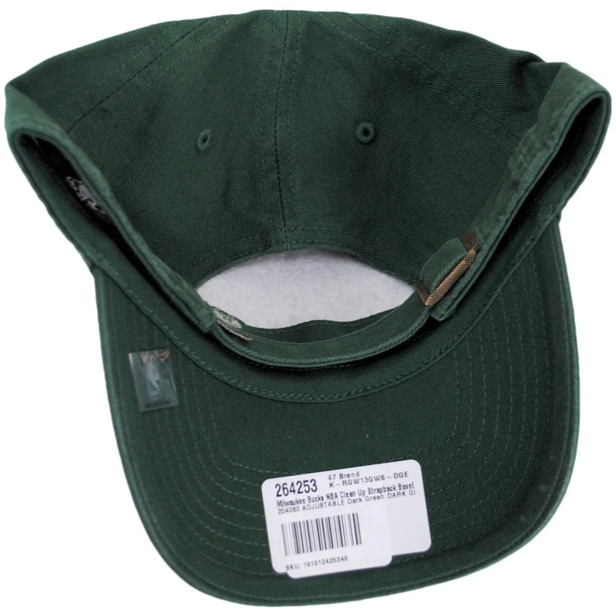 Milwaukee Bucks NBA Clean Up Strapback Baseball Cap Dad Hat - Image 4