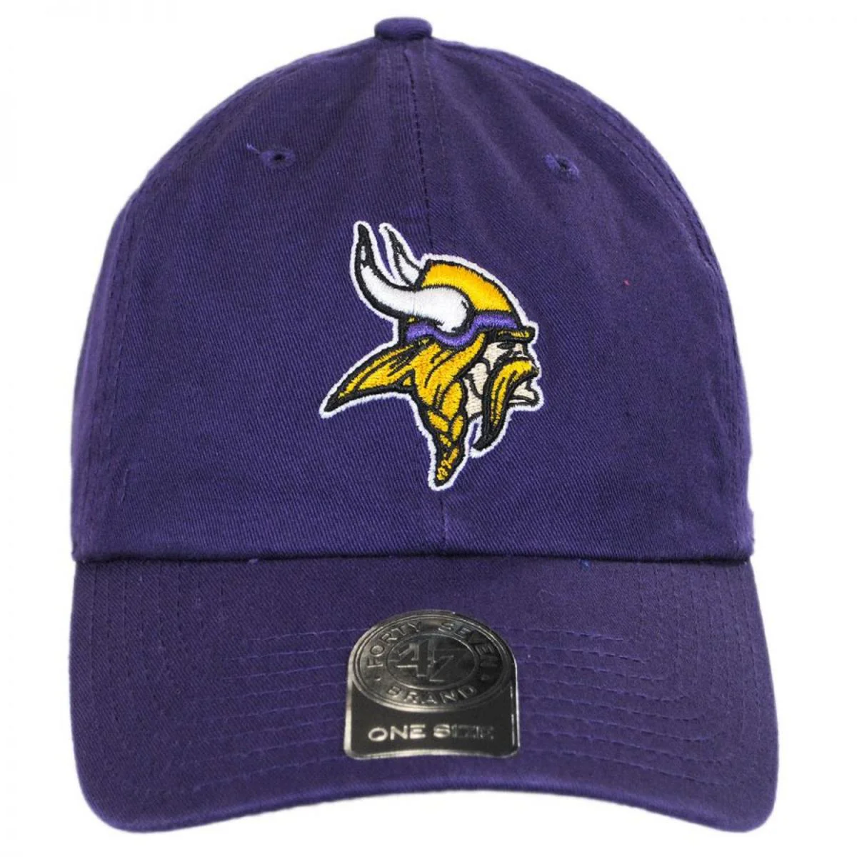 Minnesota Vikings NFL Clean Up Strapback Baseball Cap Dad Hat - Image 2
