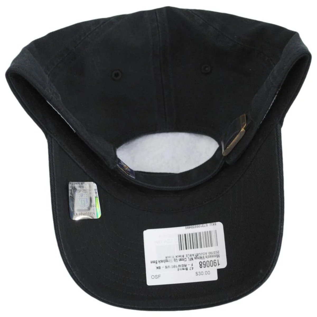 Minnesota Vikings NFL Clean Up Strapback Baseball Cap Dad Hat - Image 8