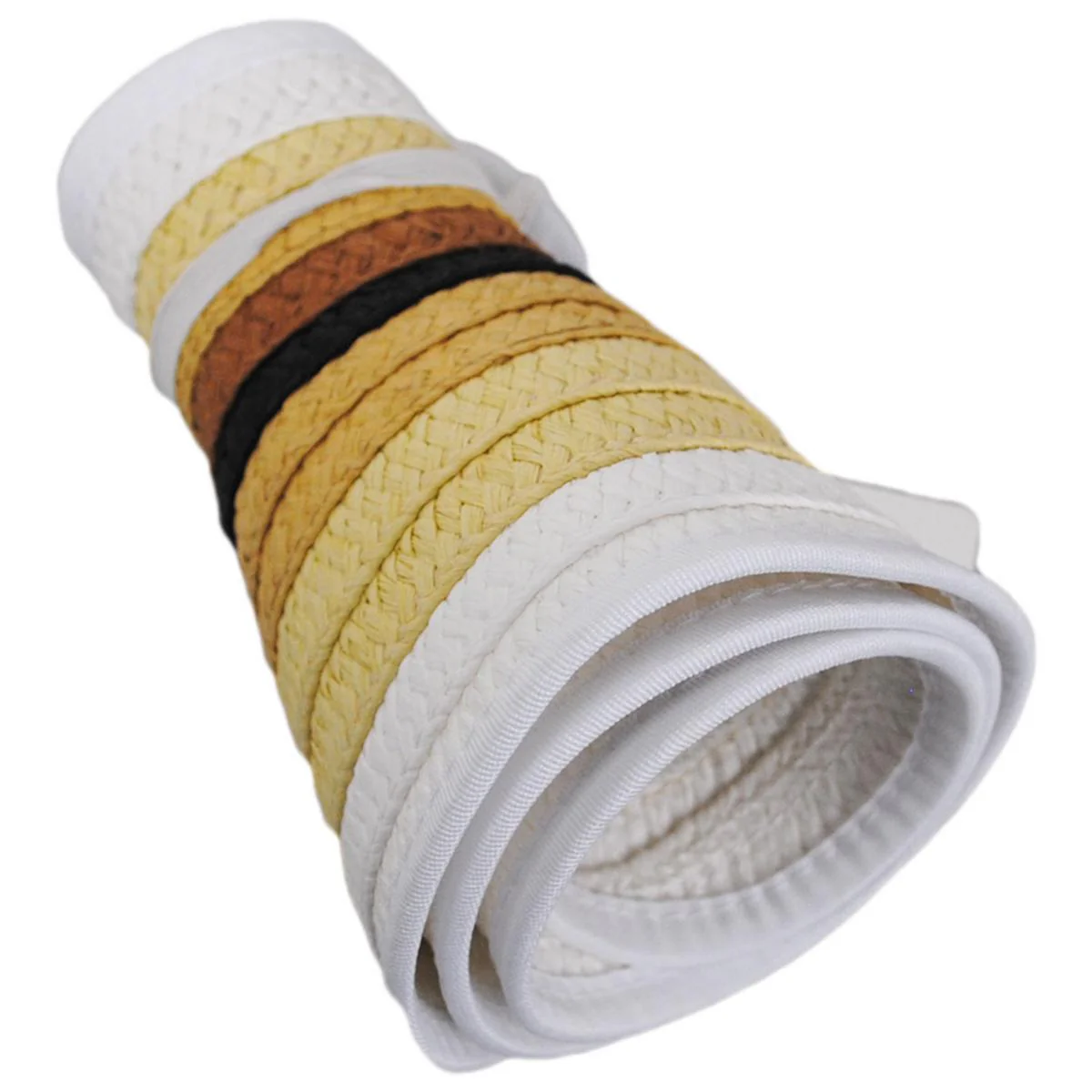 Multi Stripe Roll Up Toyo Straw Visor - Image 11