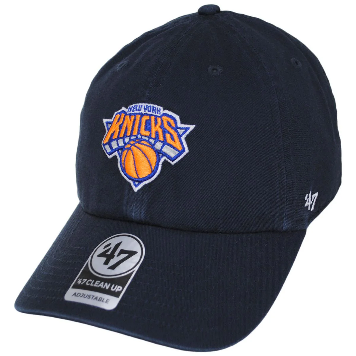 New York Knicks NBA Clean Up Strapback Baseball Cap Dad Hat - Image 3