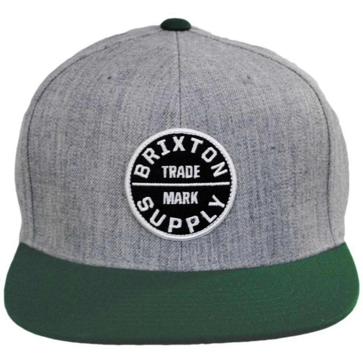 Oath III Snapback Baseball Cap - Heather Grey/Spruce - Image 2