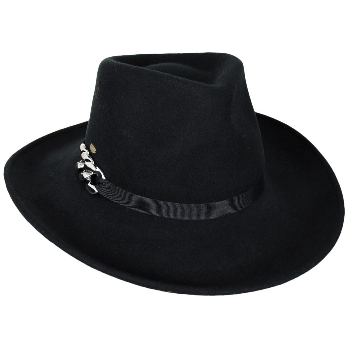 Odette Chain Wool Felt Fedora Hat - Image 5