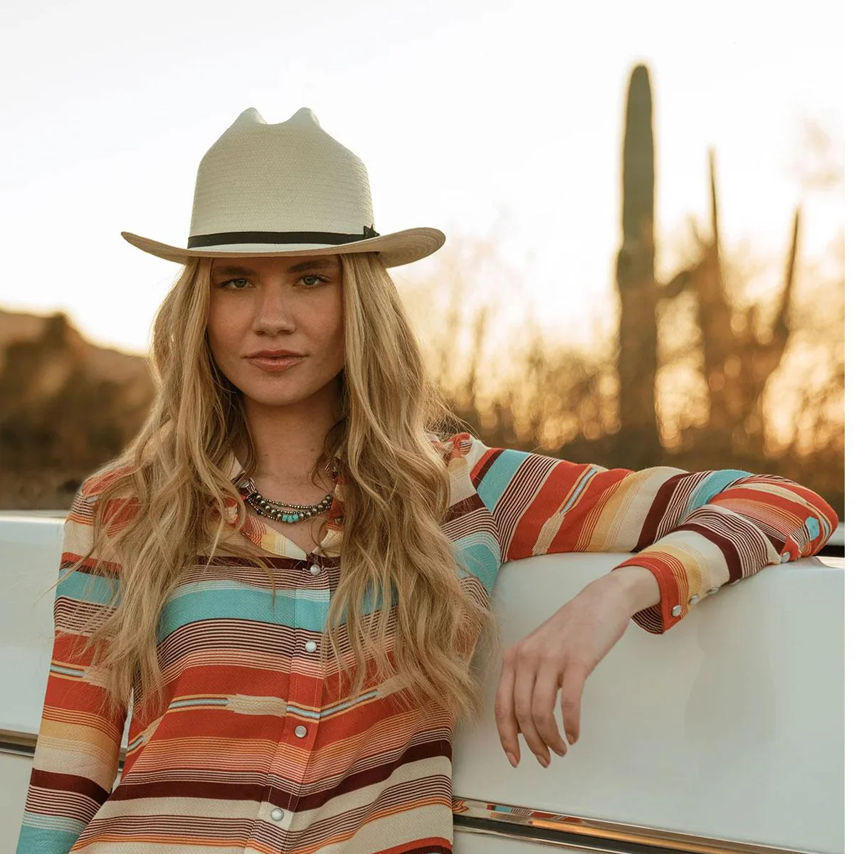Open Road 6X Shantung Straw Western Hat - Image 6