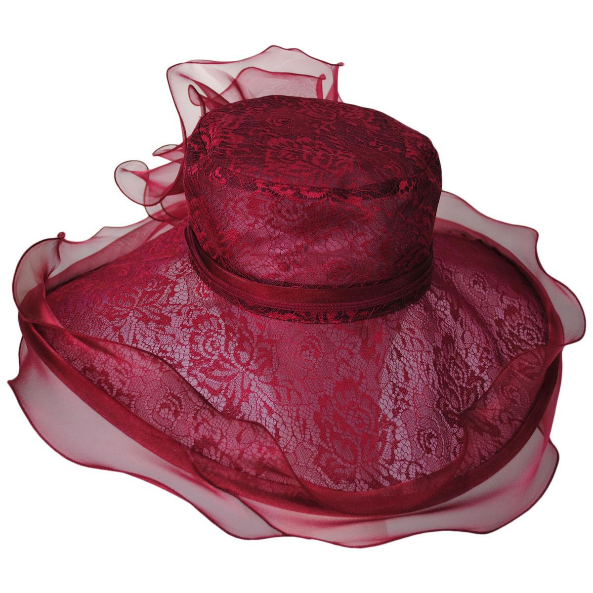 Organza Lace Boater Dress Hat