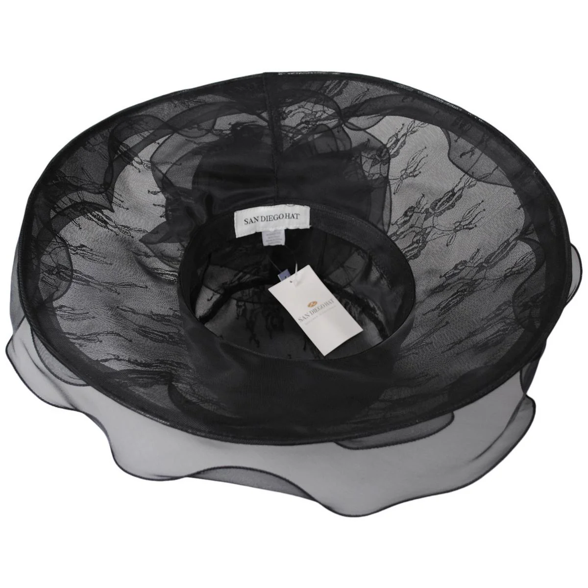 Organza Lace Boater Dress Hat - Image 12