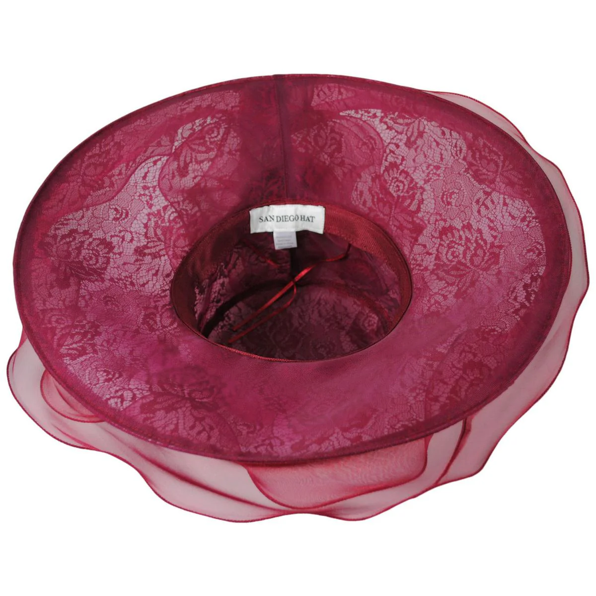 Organza Lace Boater Dress Hat - Image 4