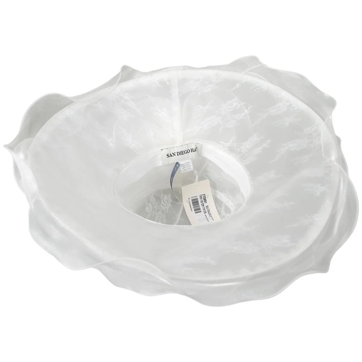 Organza Lace Boater Dress Hat - Image 8