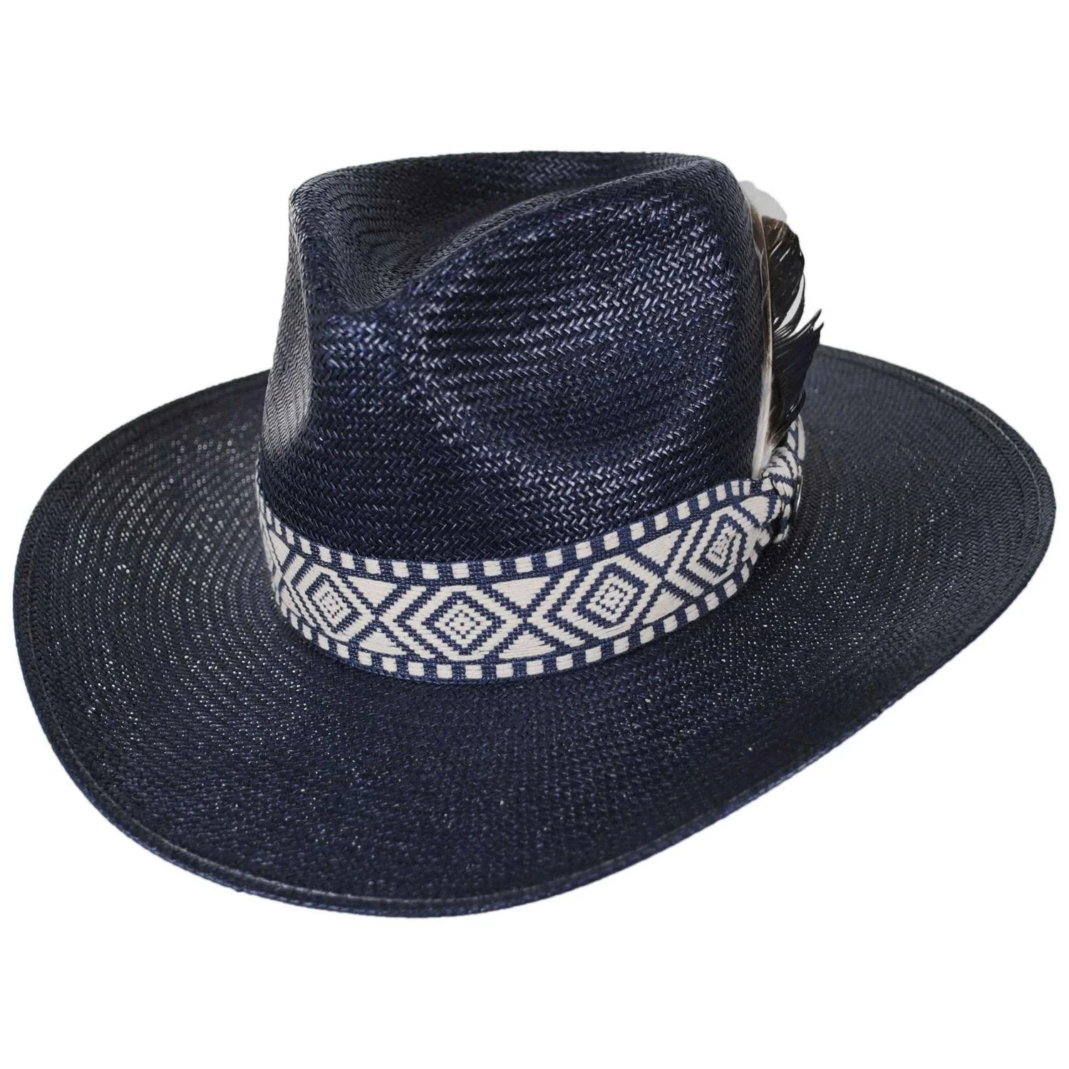 Pemberton Shantung Straw Fedora Hat