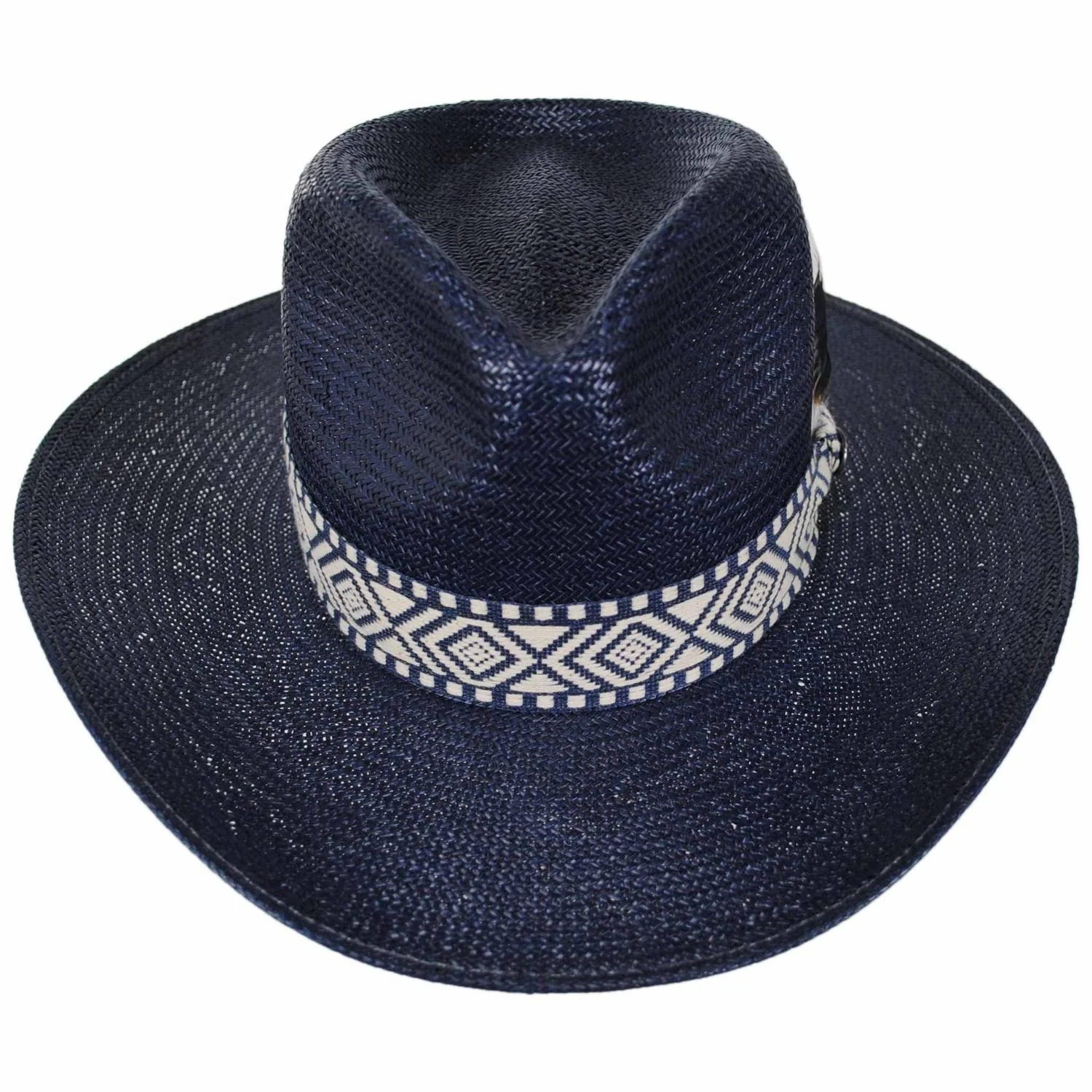 Pemberton Shantung Straw Fedora Hat - Image 2