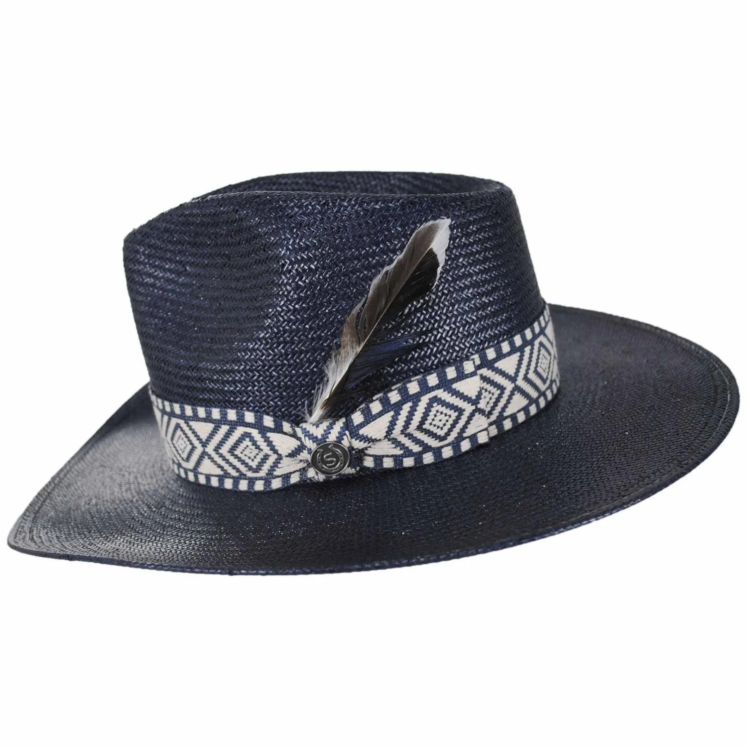 Pemberton Shantung Straw Fedora Hat - Image 3
