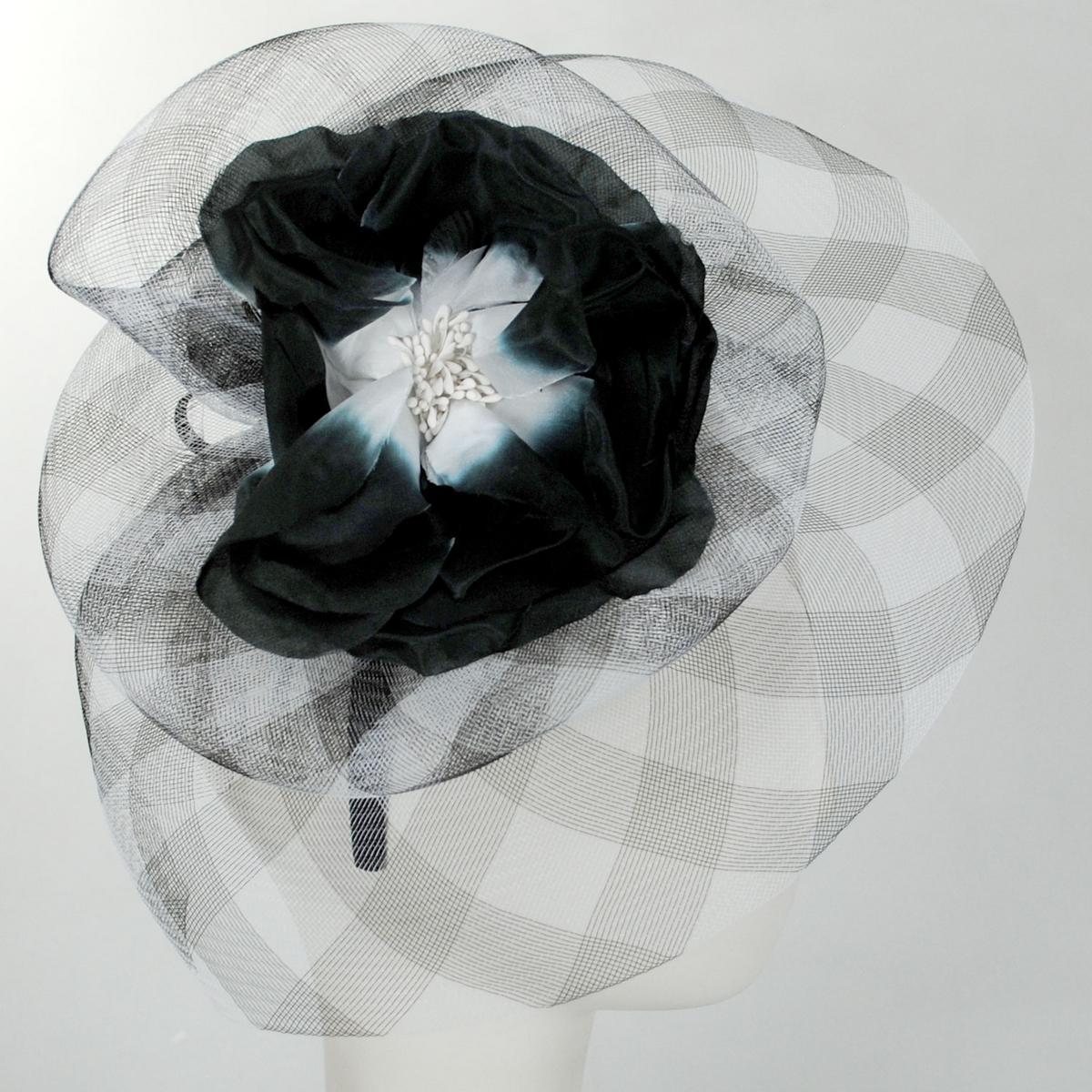 Percalle Horsehair Mesh Fascinator Hat - Image 3