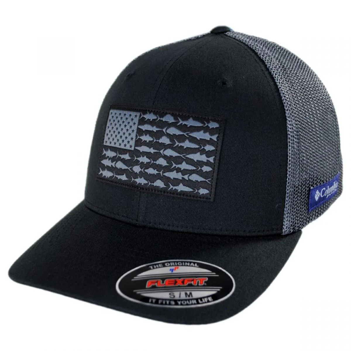 PFG Fish Flag Mesh Flexfit Fitted Baseball Cap - Image 10