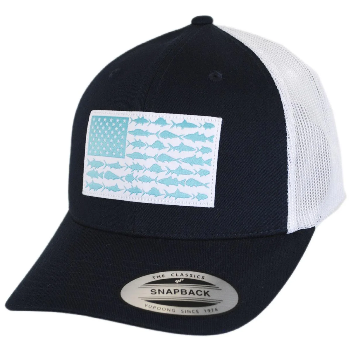 PFG Fish Flag Mesh Flexfit Fitted Baseball Cap - Image 11