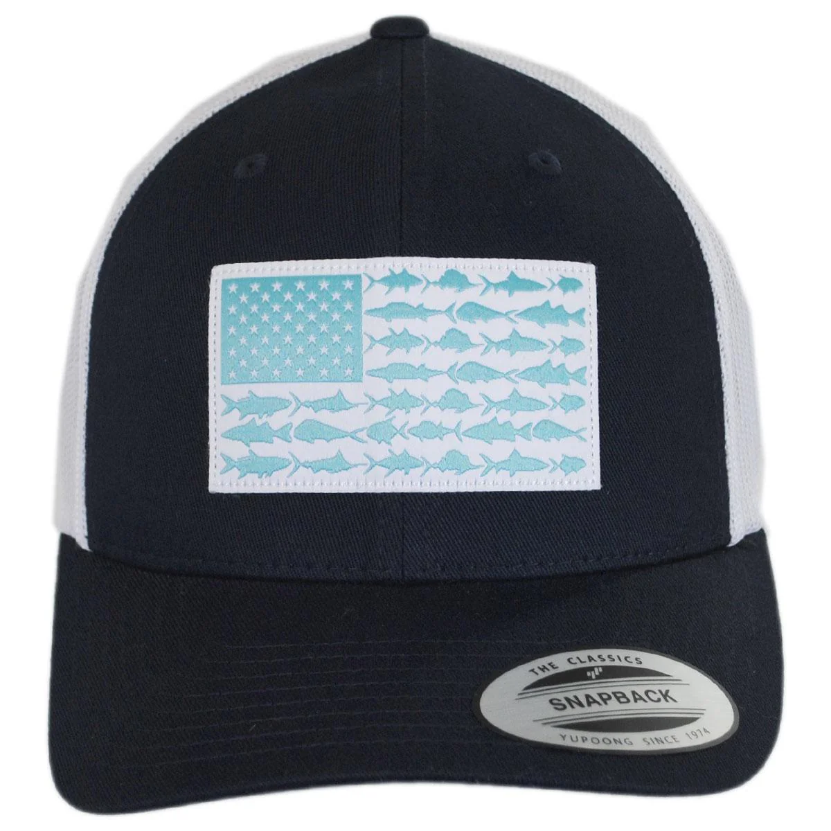 PFG Fish Flag Mesh Flexfit Fitted Baseball Cap - Image 12