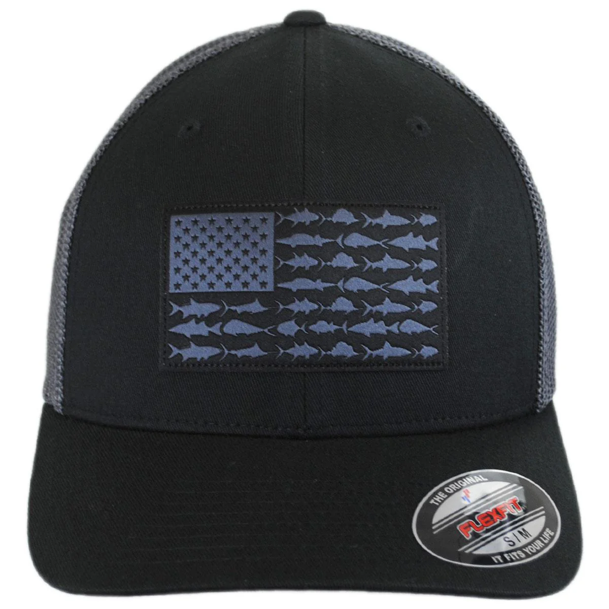 PFG Fish Flag Mesh Flexfit Fitted Baseball Cap - Image 19