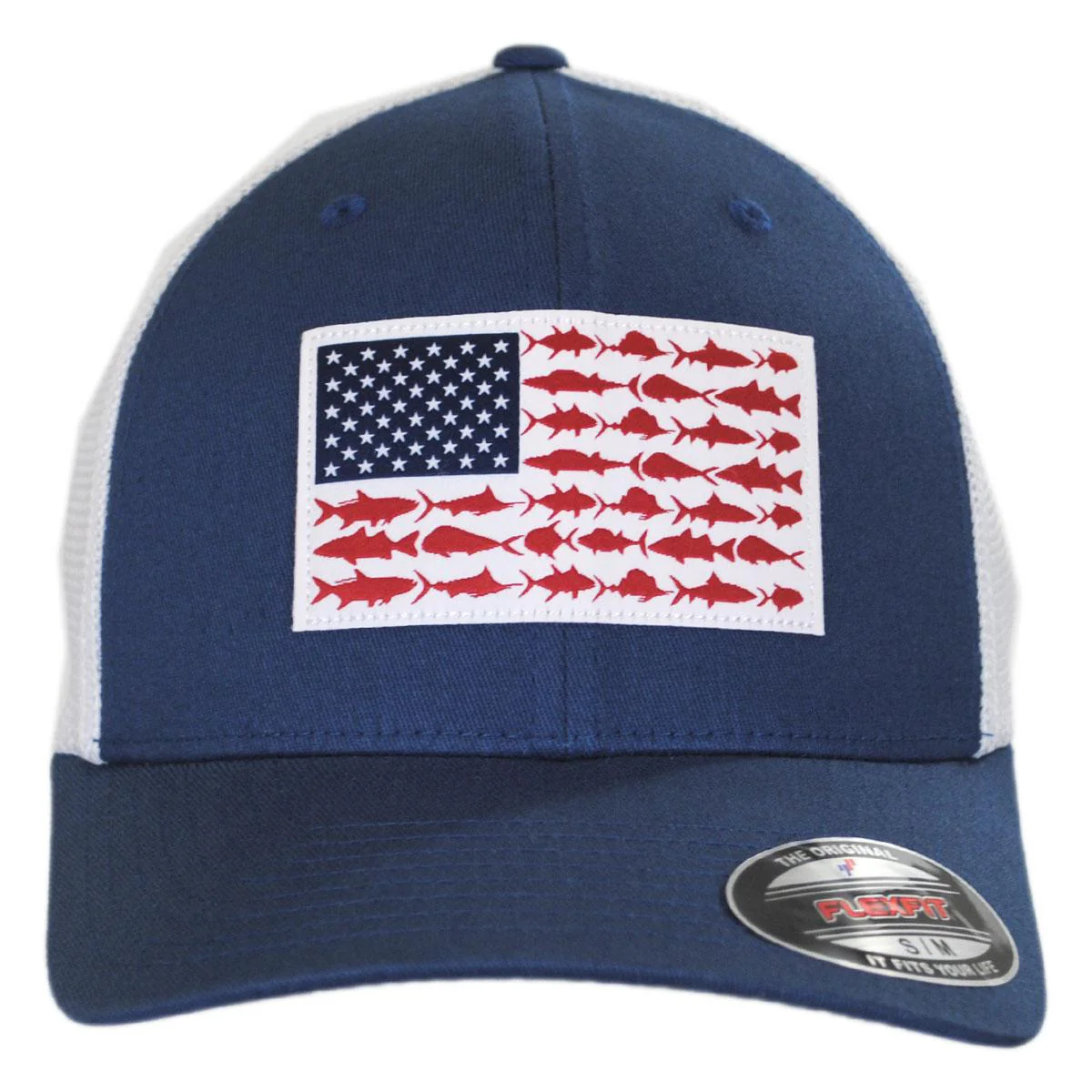PFG Fish Flag Mesh Flexfit Fitted Baseball Cap - Image 23