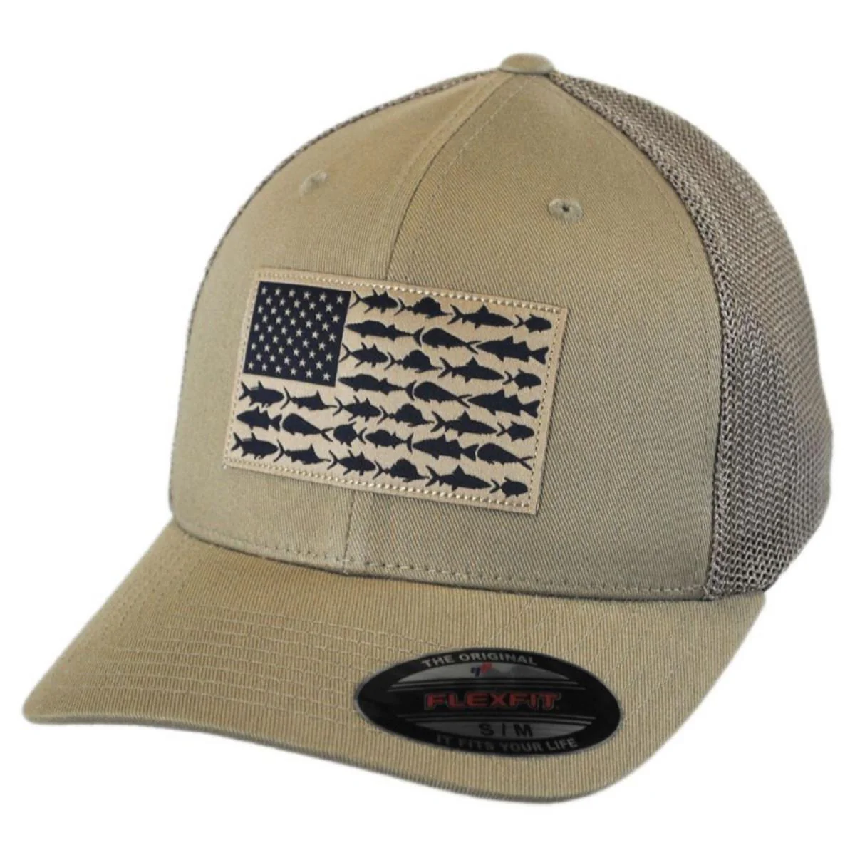 PFG Fish Flag Mesh Flexfit Fitted Baseball Cap - Image 5