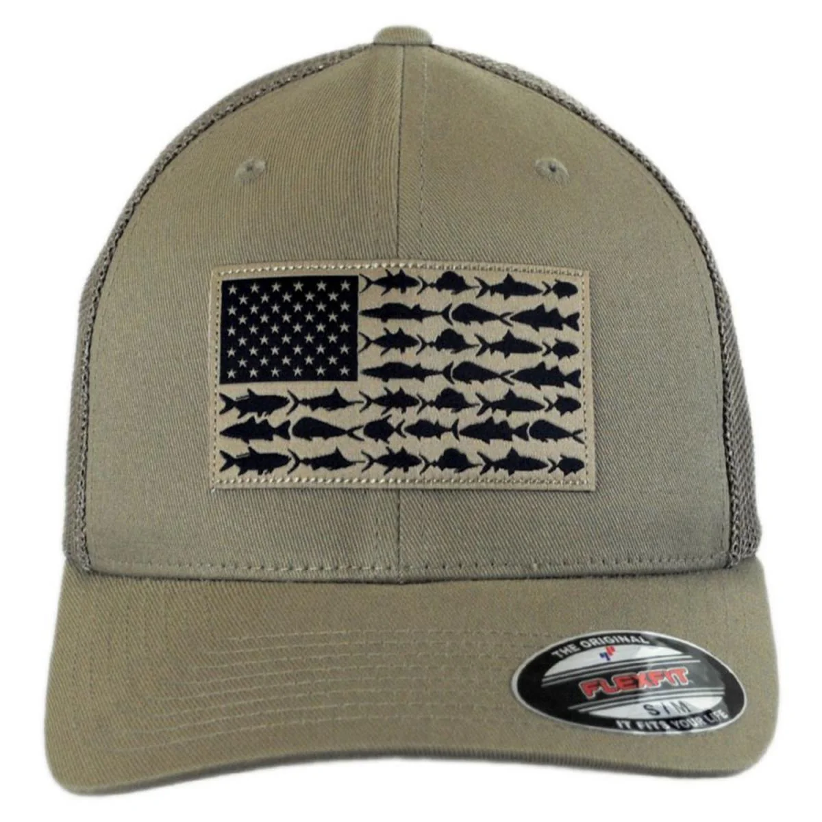 PFG Fish Flag Mesh Flexfit Fitted Baseball Cap - Image 6