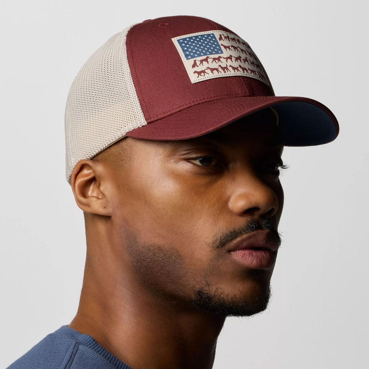PHG Canine Flag Cotton & Mesh Flexfit Fitted Baseball Cap - Image 2