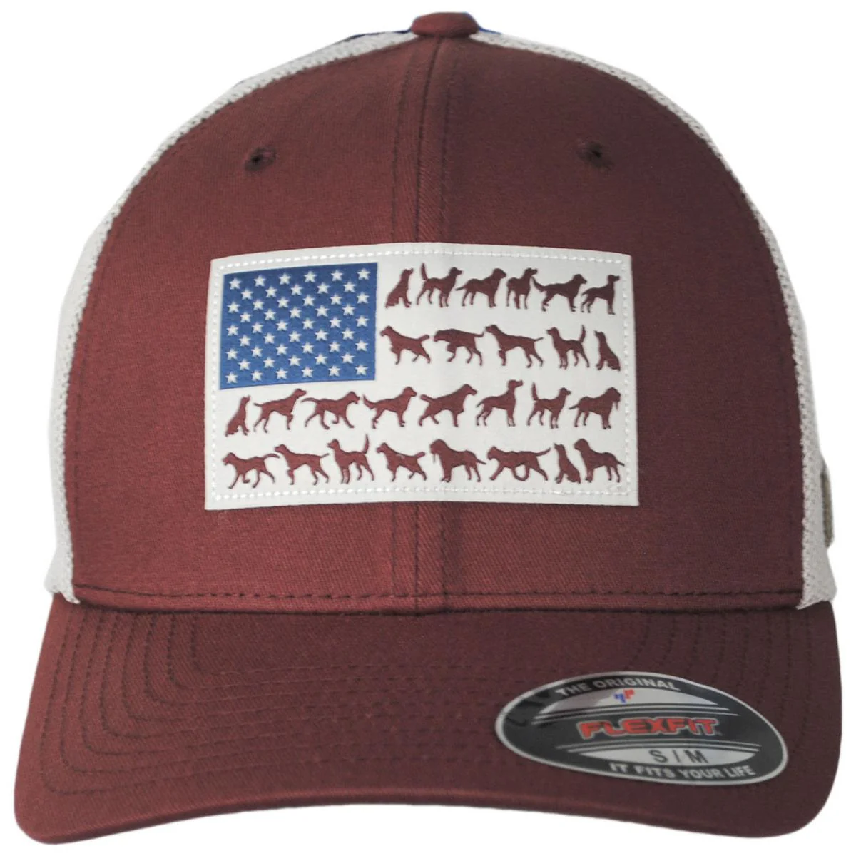 PHG Canine Flag Cotton & Mesh Flexfit Fitted Baseball Cap - Image 3