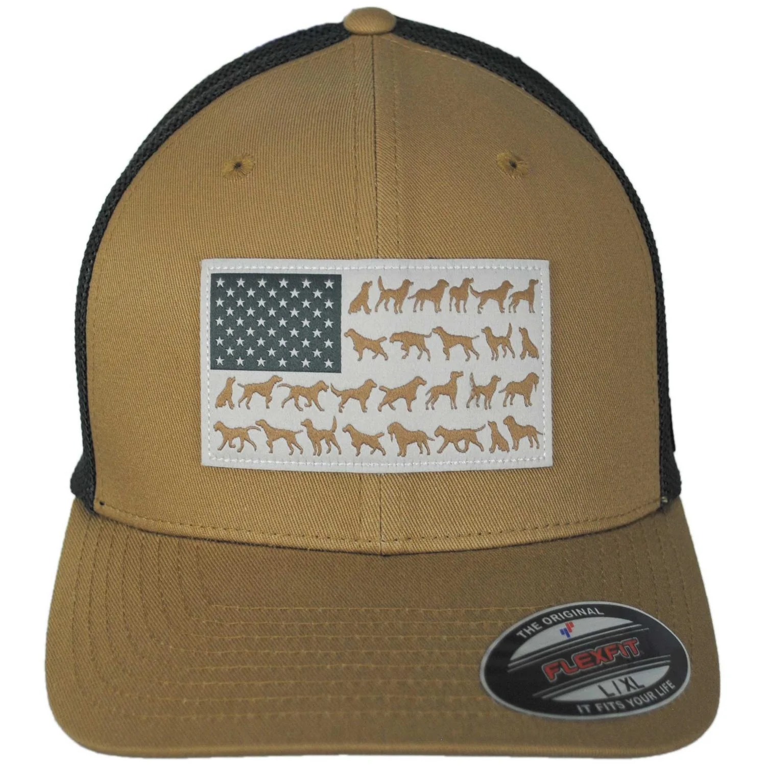 PHG Canine Flag Cotton & Mesh Flexfit Fitted Baseball Cap - Image 7