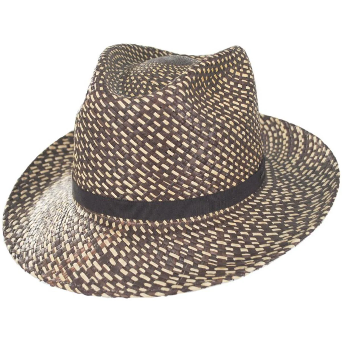 Phineas Two Tone Panama Straw Fedora Hat