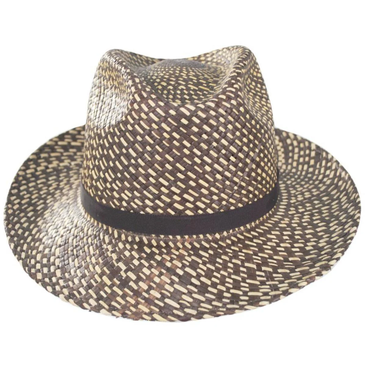 Phineas Two Tone Panama Straw Fedora Hat - Image 3