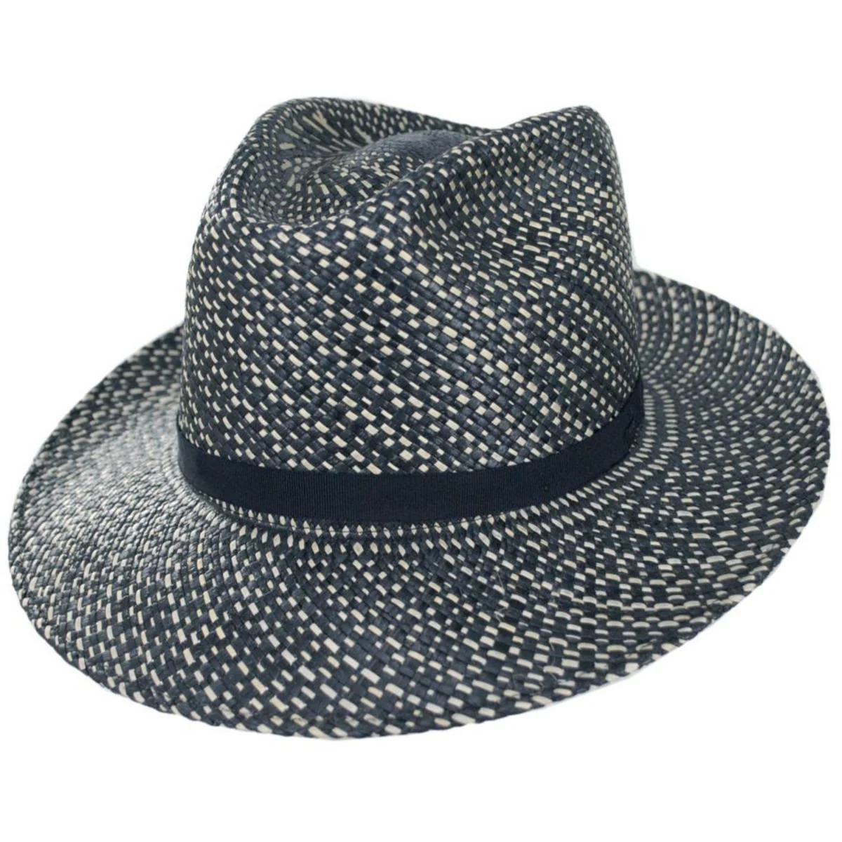 Phineas Two Tone Panama Straw Fedora Hat - Image 6