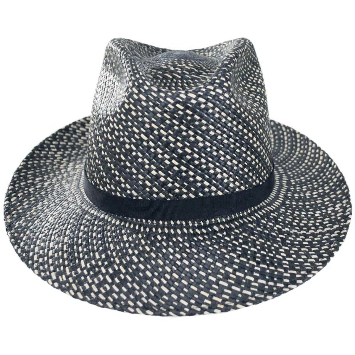 Phineas Two Tone Panama Straw Fedora Hat - Image 7
