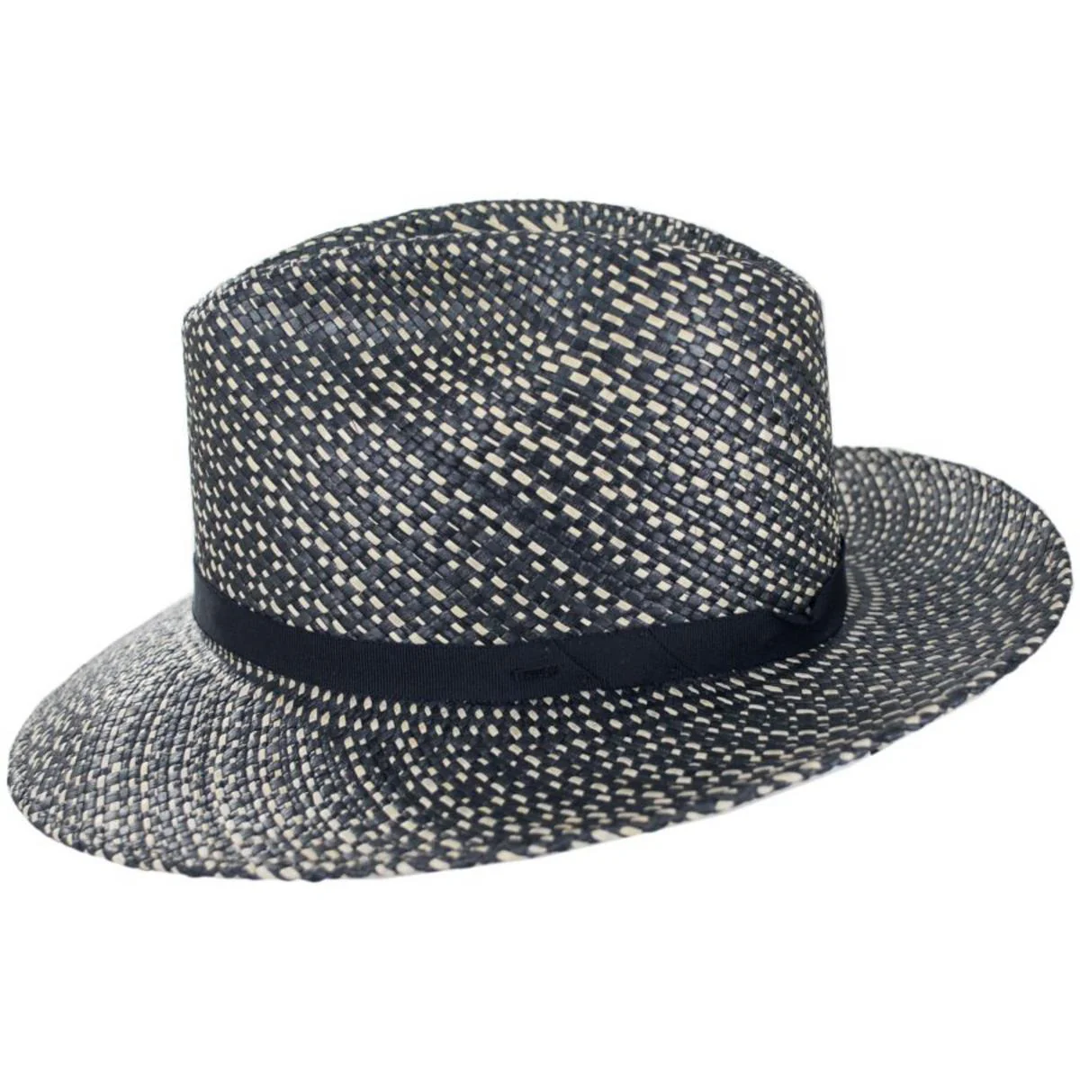 Phineas Two Tone Panama Straw Fedora Hat - Image 8