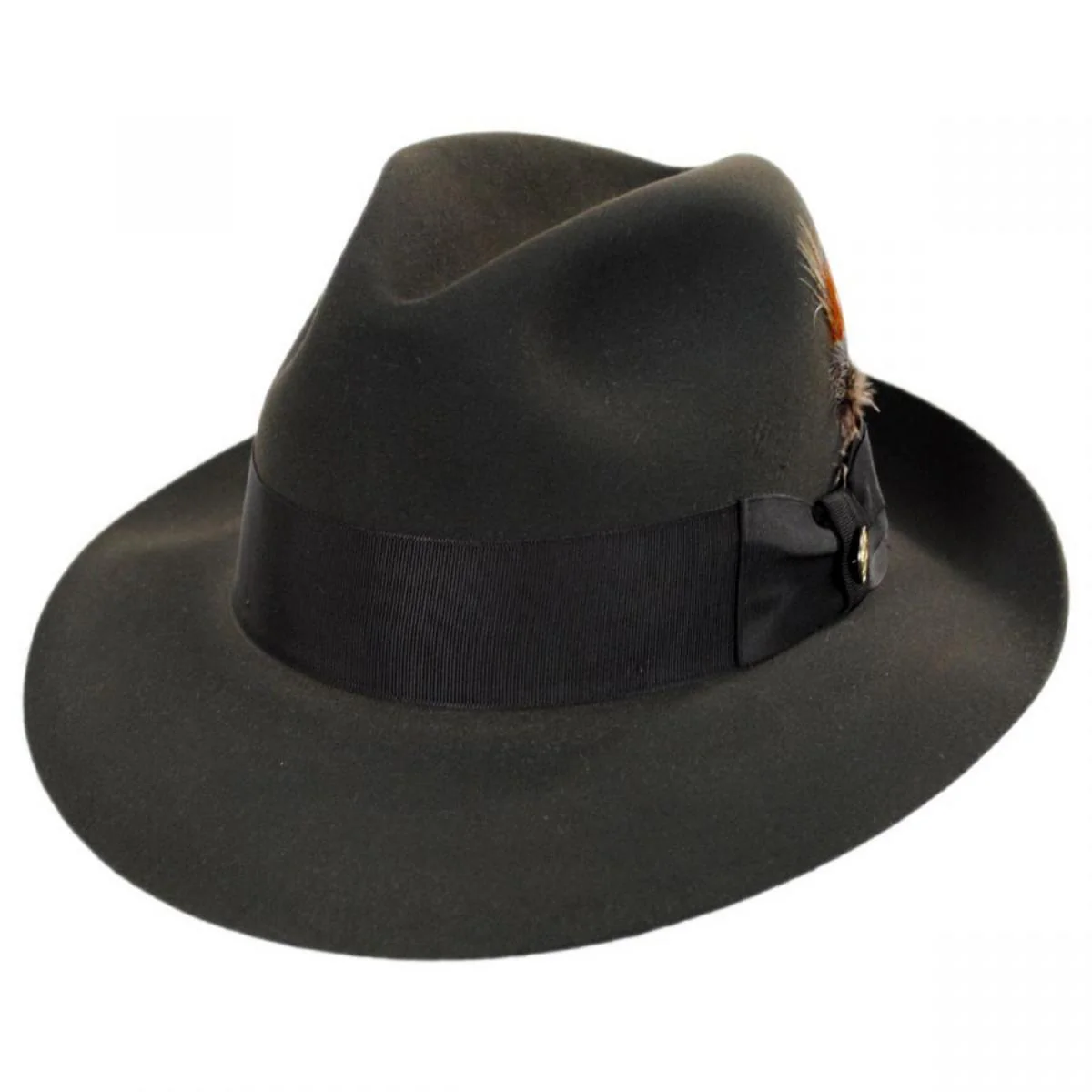 Pinnacle Beaver Fur Felt Fedora Hat - Image 7