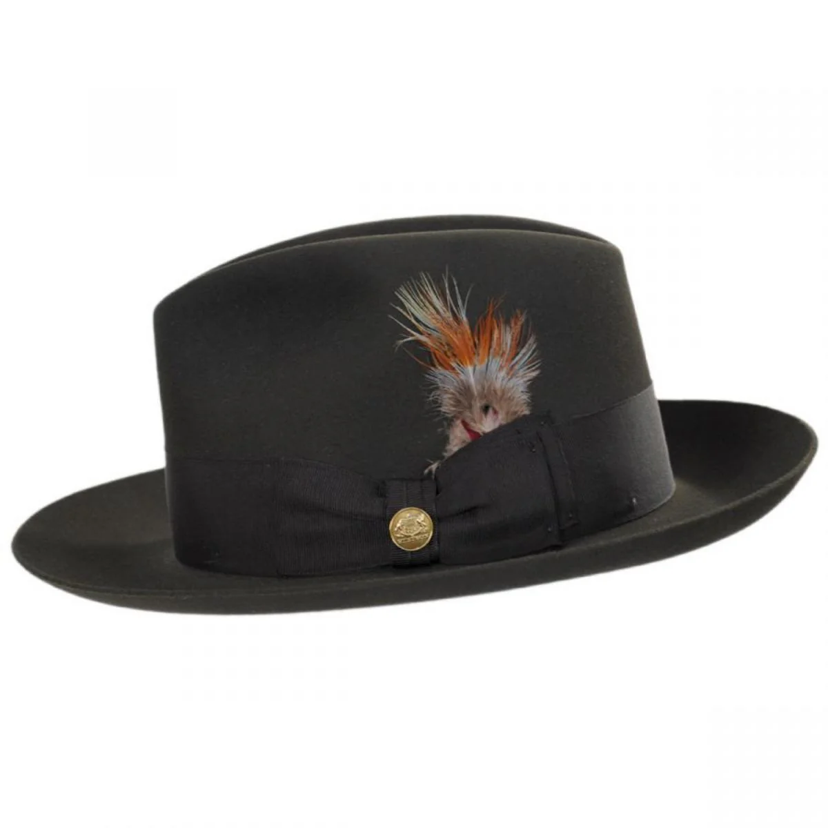 Pinnacle Beaver Fur Felt Fedora Hat - Image 9