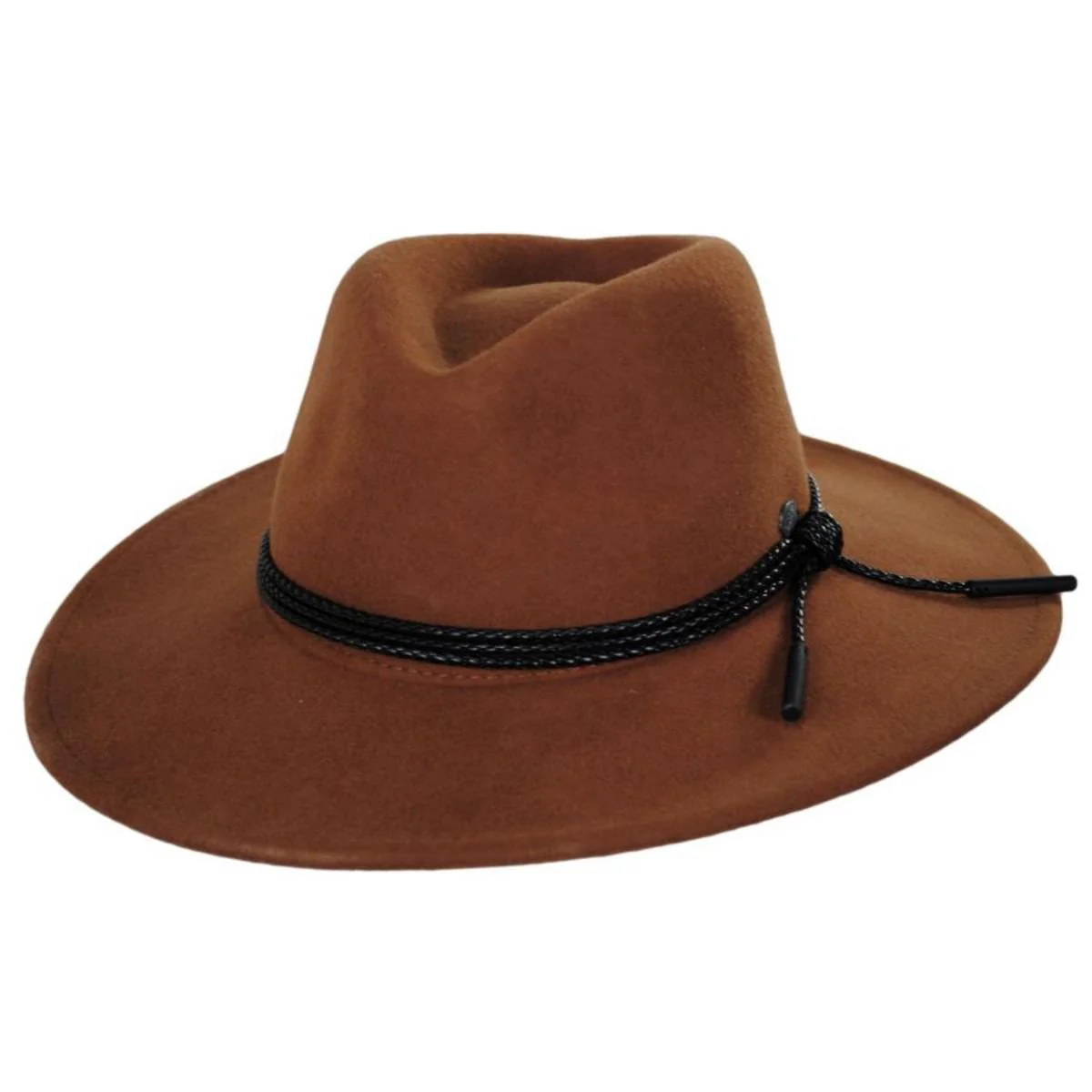 Piston Wool Felt Aussie Hat - Caramel & Navy