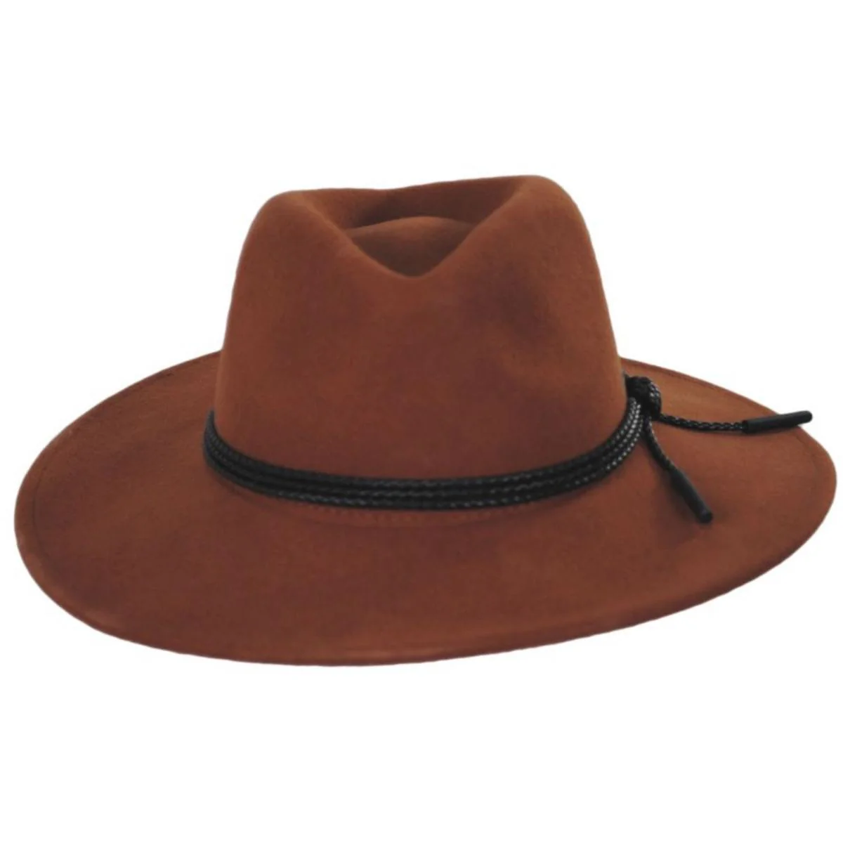 Piston Wool Felt Aussie Hat - Caramel & Navy - Image 2