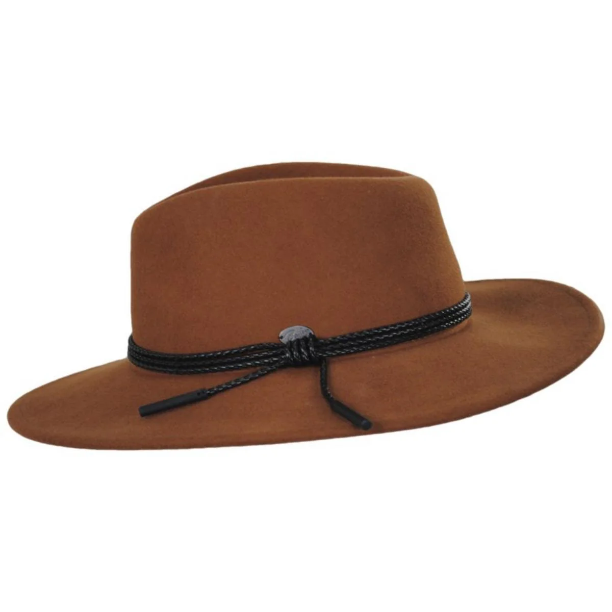 Piston Wool Felt Aussie Hat - Caramel & Navy - Image 3
