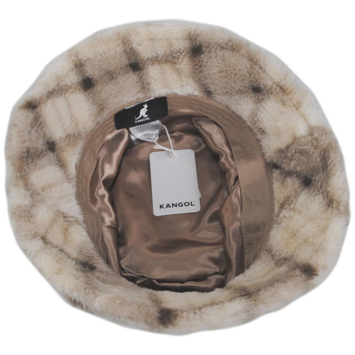 Plaid Faux Fur Bucket Hat - Image 4