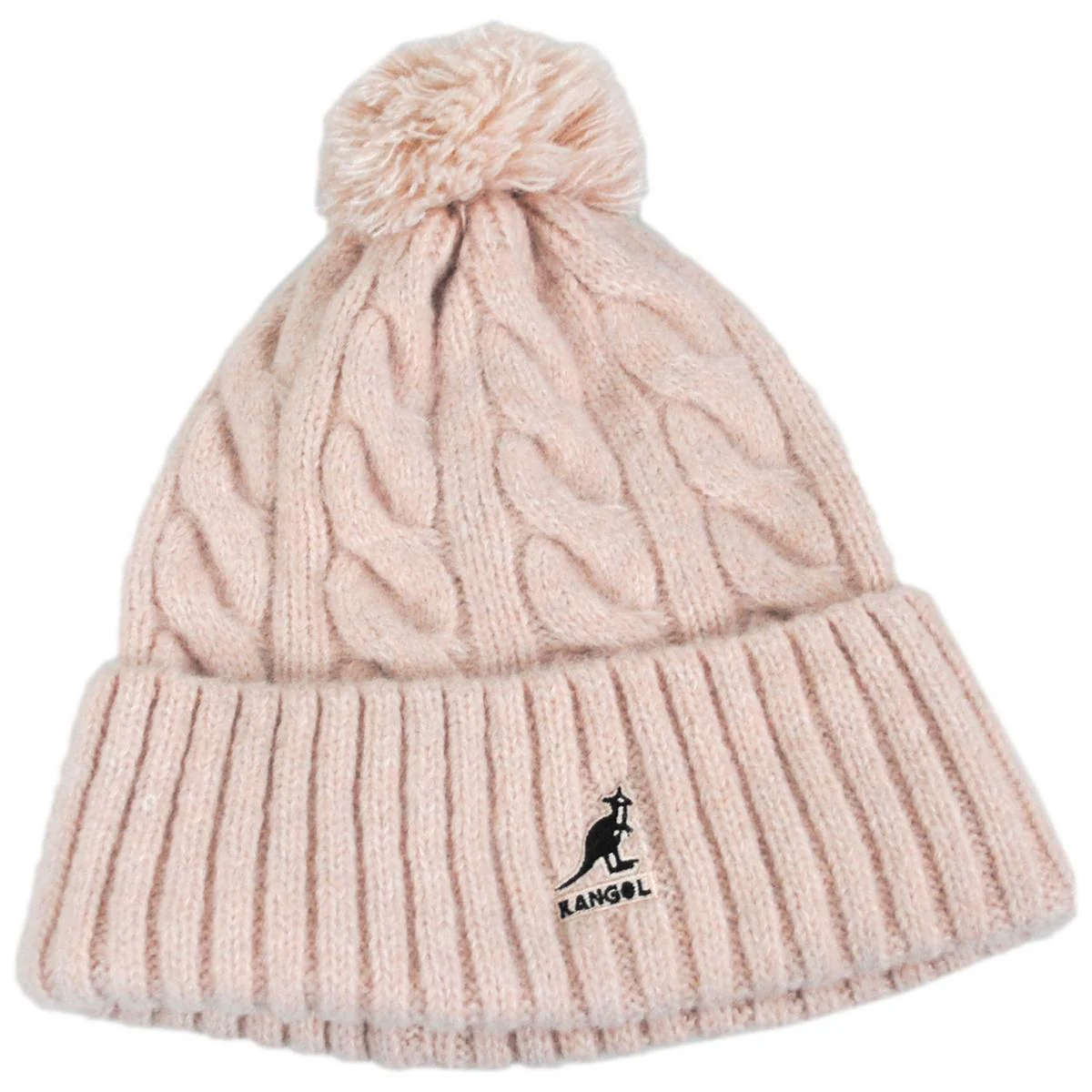 Pompom Cable Knit Beanie Hat - Image 4