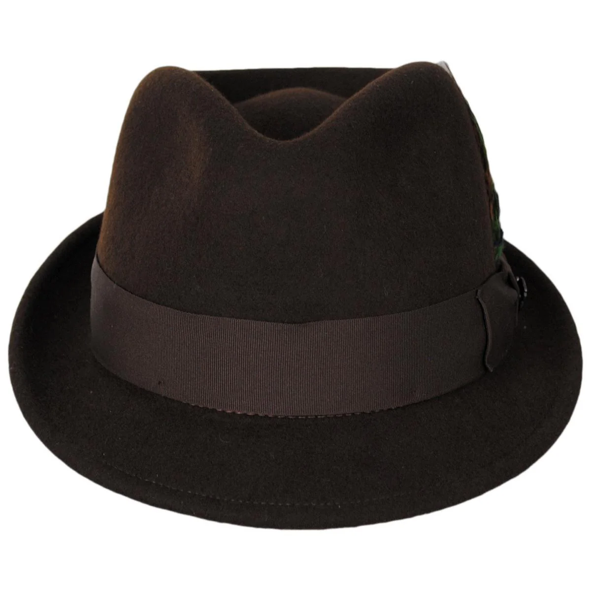 Roma Wool Felt Stingy Brim Fedora Hat - Image 6