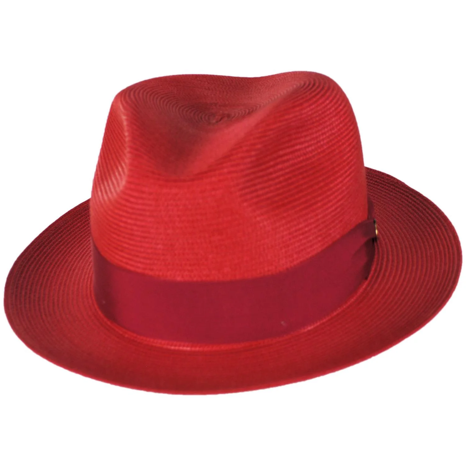 Rosebud Florentine Milan Poly Straw Fedora Hat
