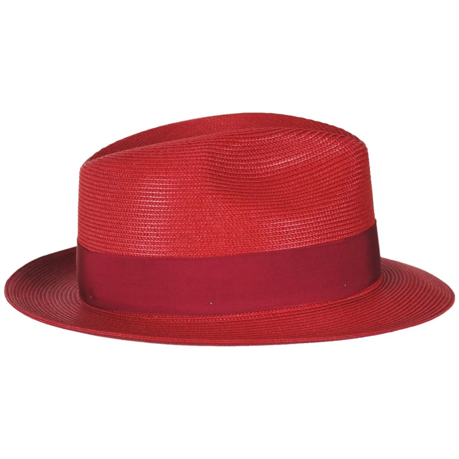 Rosebud Florentine Milan Poly Straw Fedora Hat - Image 4