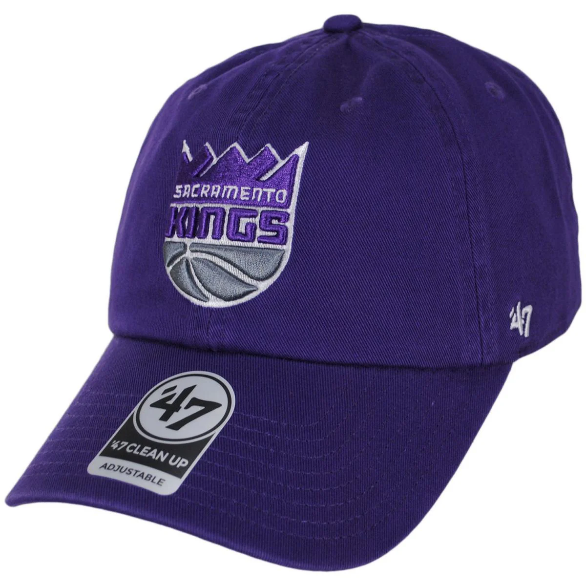 Sacramento Kings NBA Clean Up Strapback Baseball Cap Dad Hat - Image 3