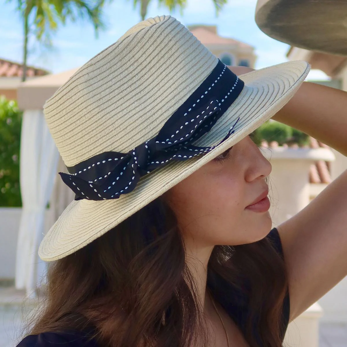 Sadie Toyo Straw Fedora Hat - Image 10