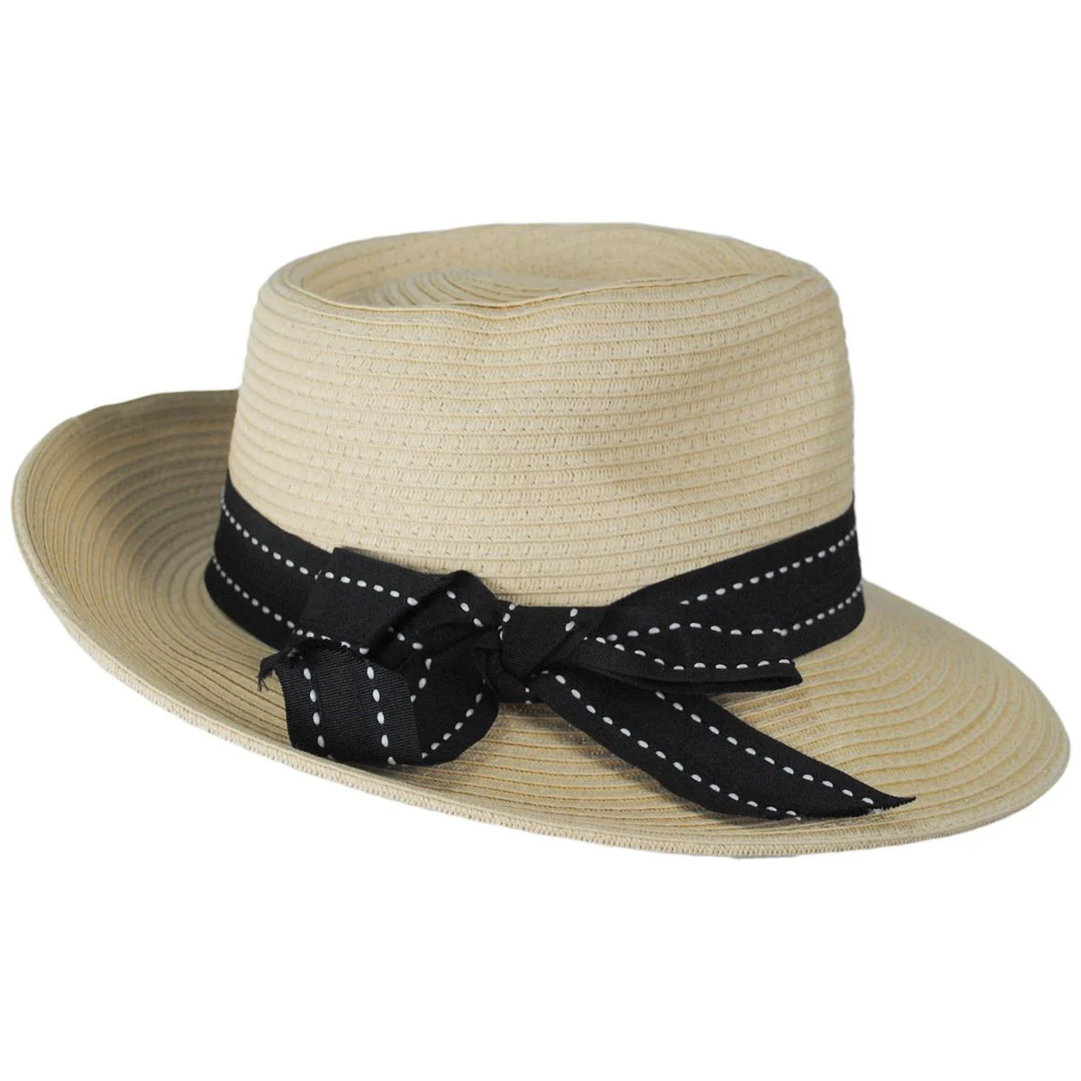 Sadie Toyo Straw Fedora Hat - Image 9