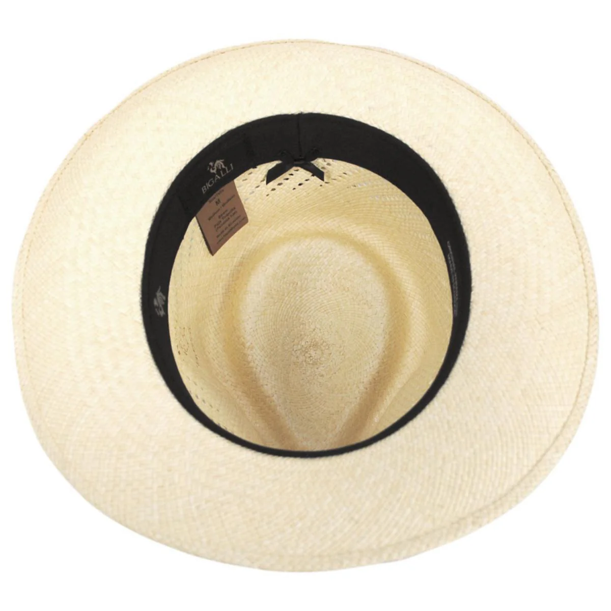 Salvatore Vented Panama Straw Fedora Hat - Image 4