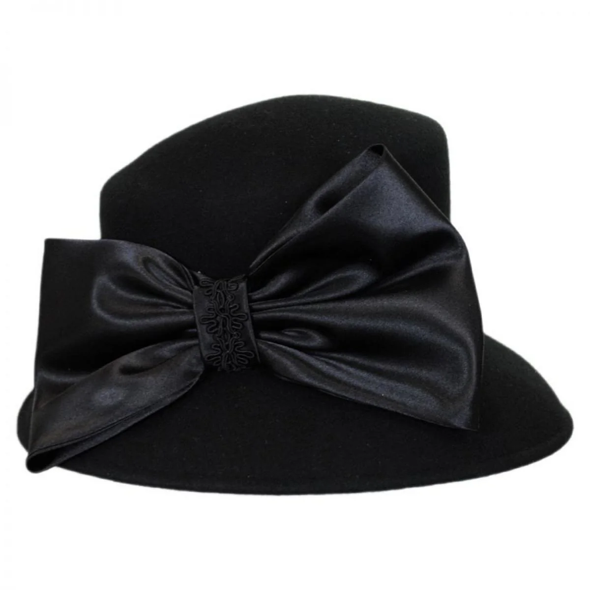 Satin Bow Slant Wool Felt Downbrim Hat - Made to Order - Image 5