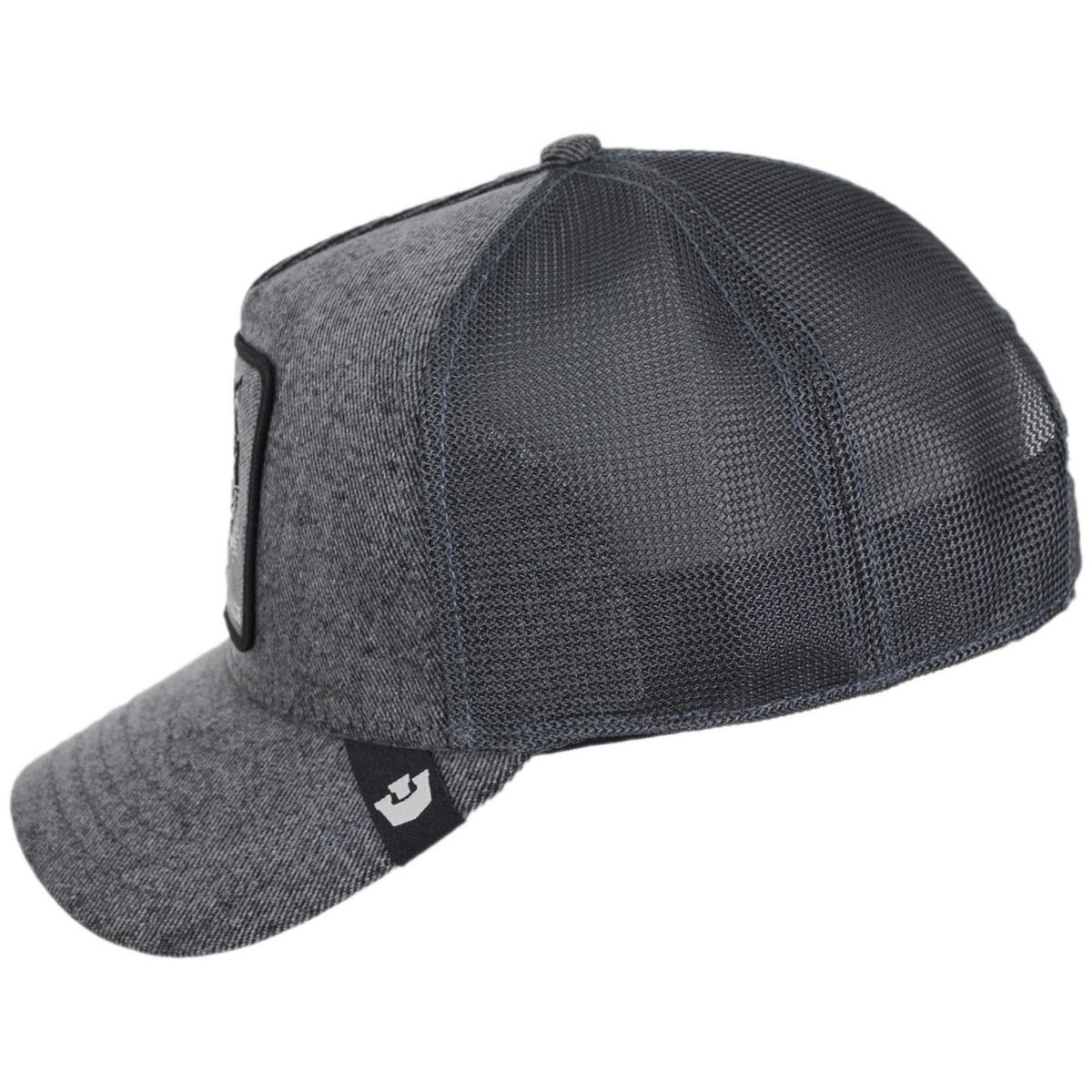 Savage Denim Mesh Trucker Snapback Baseball Cap - Image 3