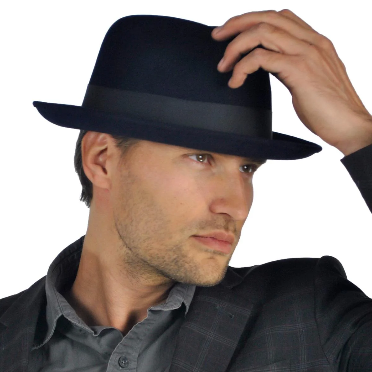 Saxon Fur Felt Fedora Hat - Image 3