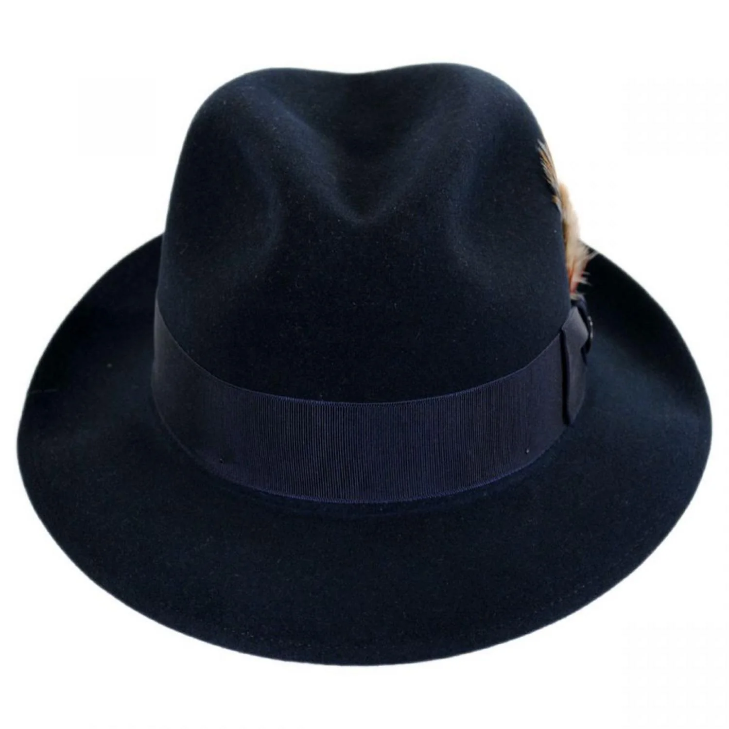 Saxon Fur Felt Fedora Hat - Midnight Blue - Image 3