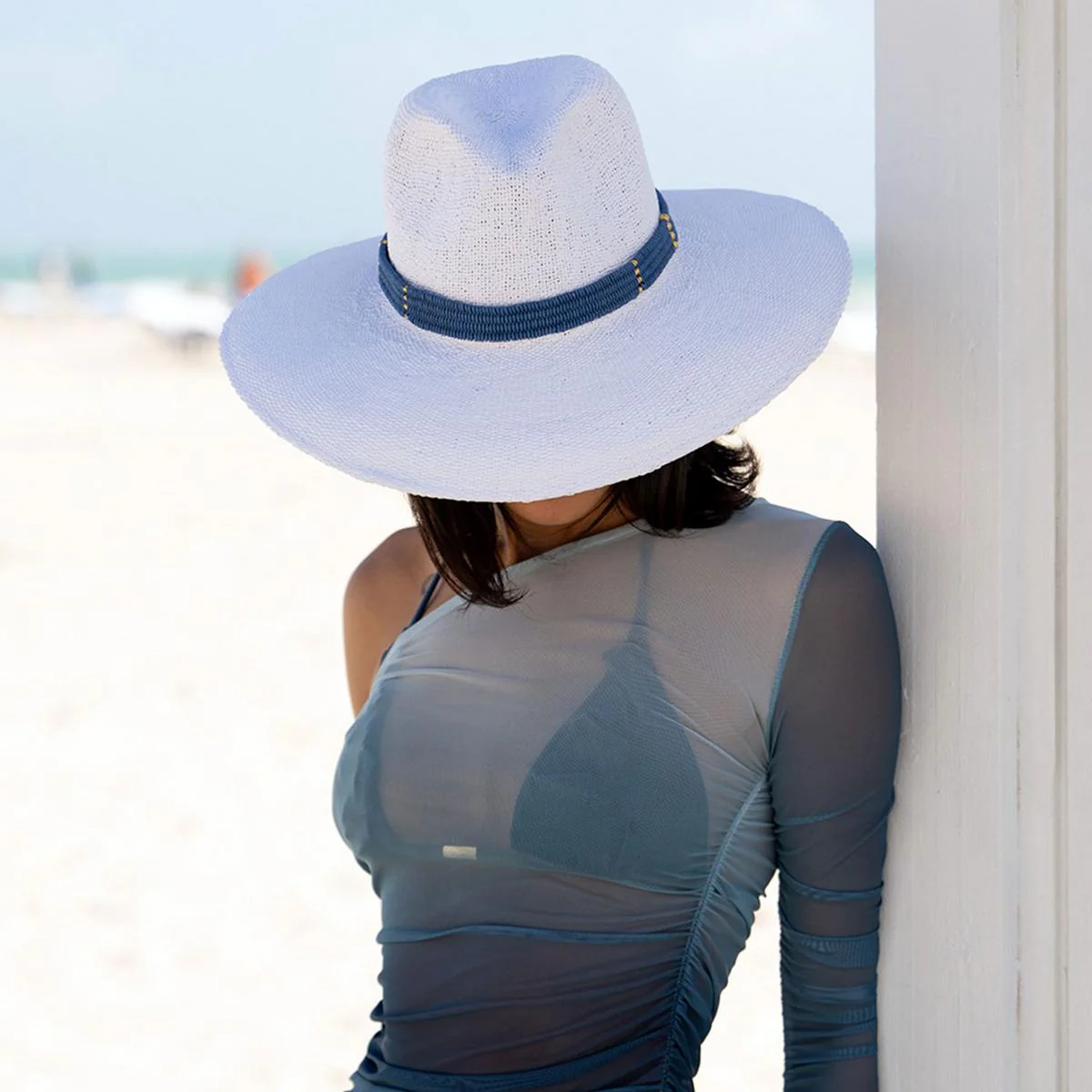 Saylor Wide Brim Toyo Straw Fedora Hat - Image 11